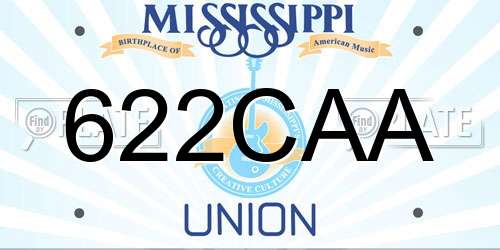 622CAA Mississippi License Plate