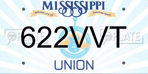 622VVT Mississippi License Plate