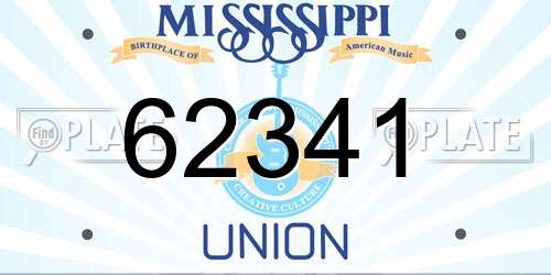 62341 Mississippi License Plate