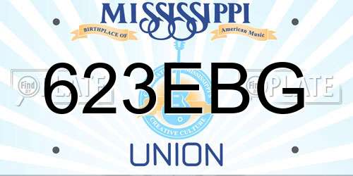 623EBG Mississippi License Plate
