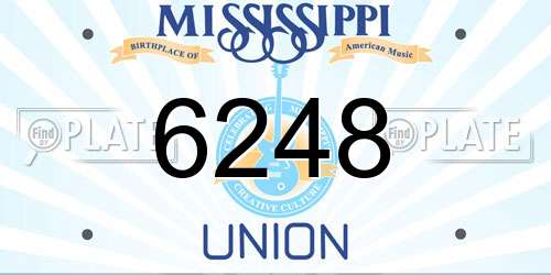 6248 Mississippi License Plate
