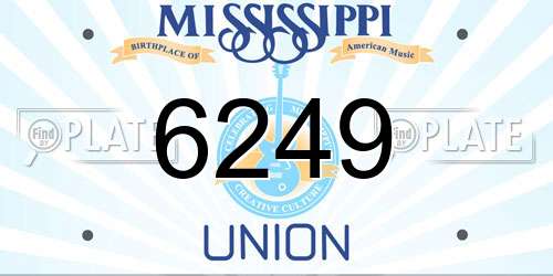 6249 Mississippi License Plate