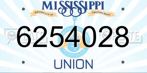 6254028 Mississippi License Plate