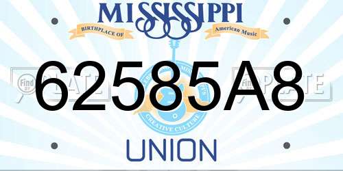 62585A8 Mississippi License Plate