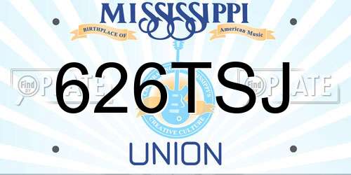626TSJ Mississippi License Plate