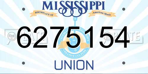 6275154 Mississippi License Plate