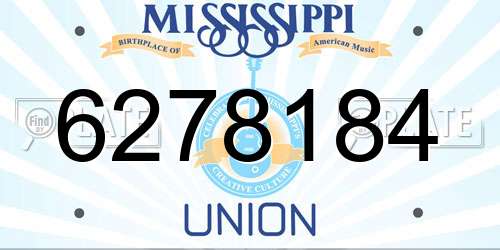 6278184 Mississippi License Plate