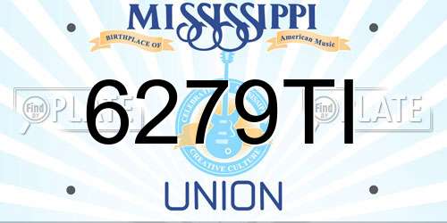 6279TI Mississippi License Plate