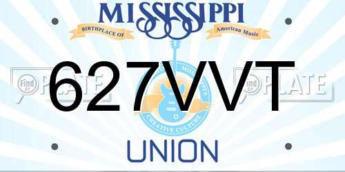 627VVT Mississippi License Plate