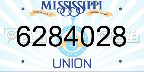 6284028 Mississippi License Plate