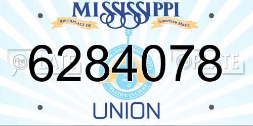 6284078 Mississippi License Plate