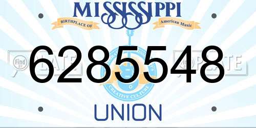 6285548 Mississippi License Plate
