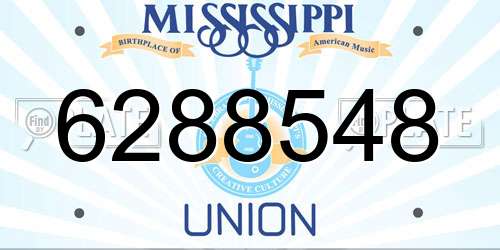 6288548 Mississippi License Plate
