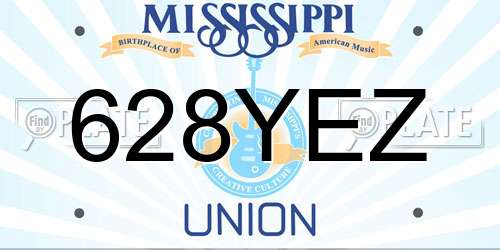 628YEZ Mississippi License Plate