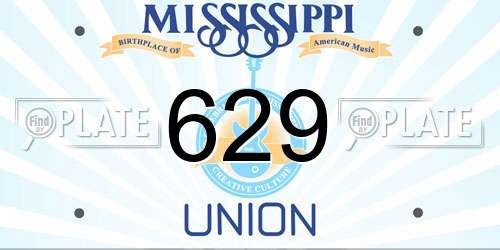 629 Mississippi License Plate