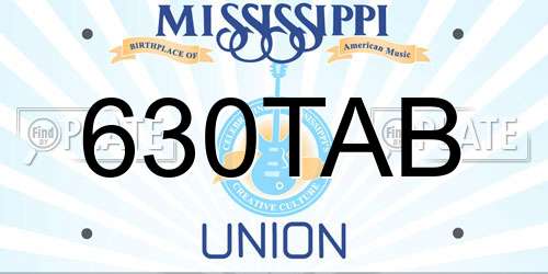 630TAB Mississippi License Plate