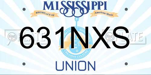 631NXS Mississippi License Plate