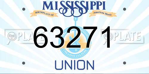 63271 Mississippi License Plate