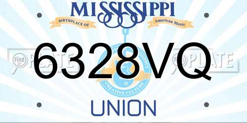 6328VQ Mississippi License Plate