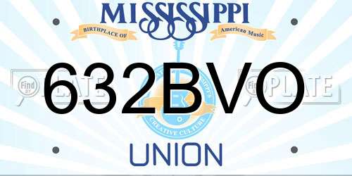 632BVO Mississippi License Plate