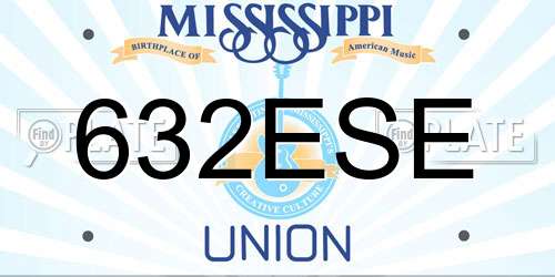 632ESE Mississippi License Plate