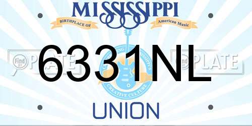 6331NL Mississippi License Plate