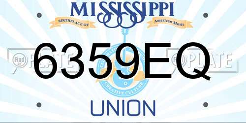 6359EQ Mississippi License Plate