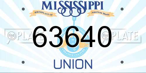 63640 Mississippi License Plate