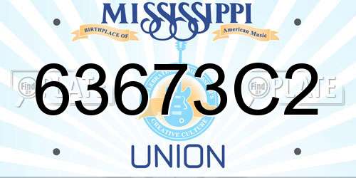 63673C2 Mississippi License Plate