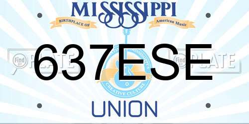 637ESE Mississippi License Plate