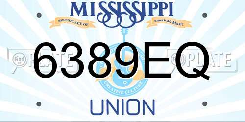 6389EQ Mississippi License Plate