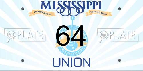 64 Mississippi License Plate