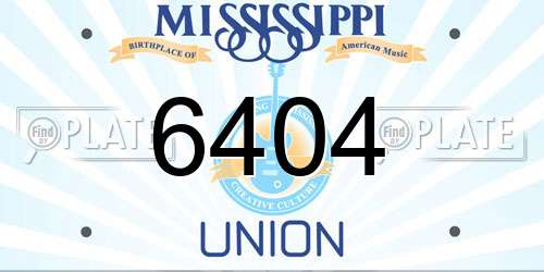 6404 Mississippi License Plate