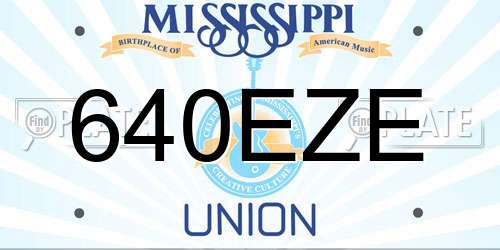 640EZE Mississippi License Plate