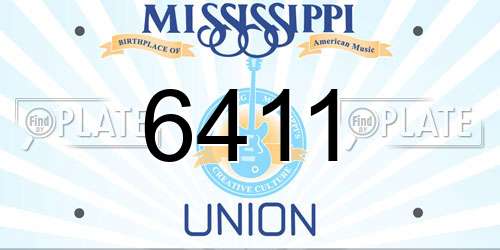 6411 Mississippi License Plate
