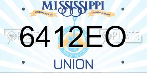 6412EO Mississippi License Plate