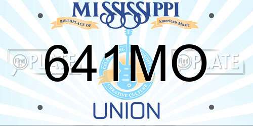 641MO Mississippi License Plate