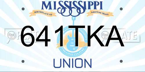 641TKA Mississippi License Plate