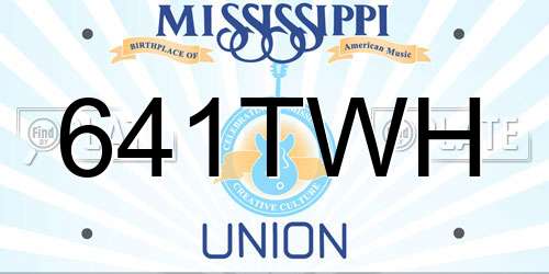 641TWH Mississippi License Plate