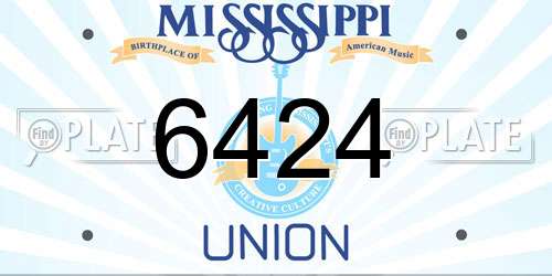 6424 Mississippi License Plate