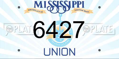 6427 Mississippi License Plate