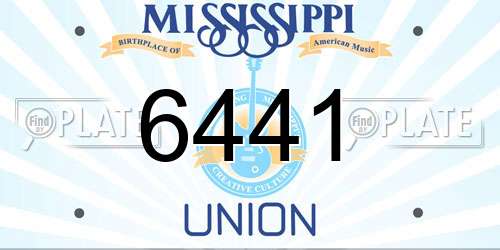 6441 Mississippi License Plate