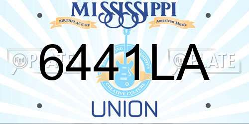 6441LA Mississippi License Plate