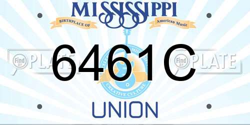 6461C Mississippi License Plate