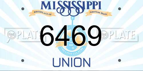 6469 Mississippi License Plate