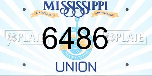 6486 Mississippi License Plate