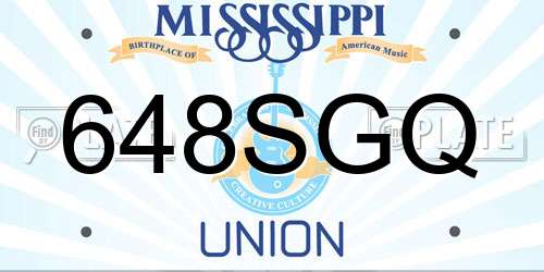 648SGQ Mississippi License Plate
