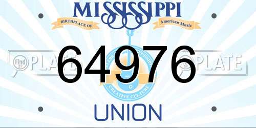 64976 Mississippi License Plate