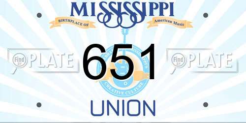 651 Mississippi License Plate