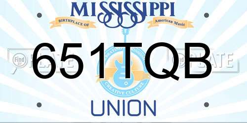 651TQB Mississippi License Plate